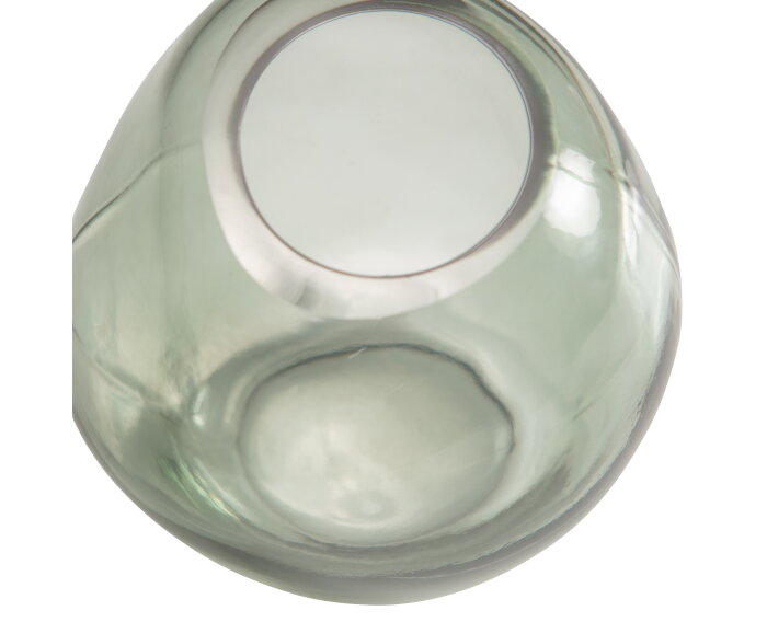 Elio Vaas Gedeukt Glas Blauw/groen 15x15cm - WOOOD Exclusive