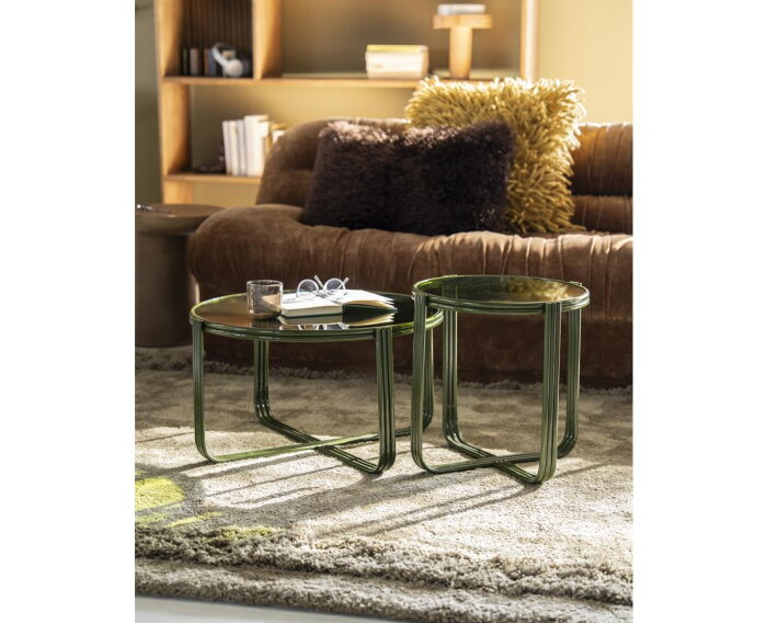 Coffee table Groovy 63x63cm - groen | BY-BOO