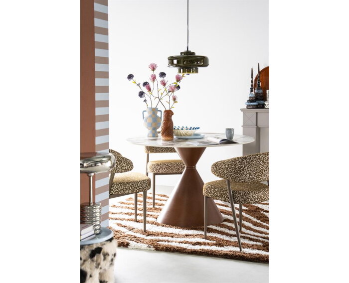 Dining table Roka 120x120cm - bruin | BY-BOO