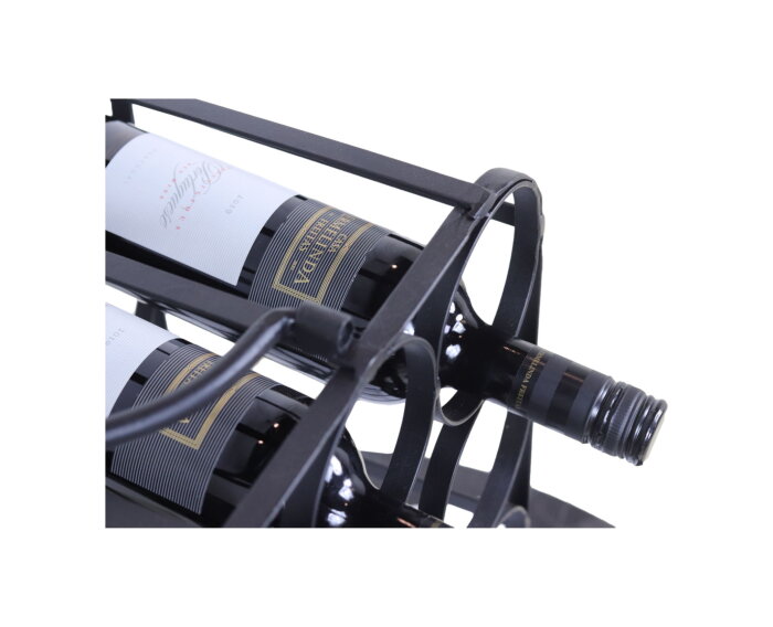 Wijnrek 12 flessen - 35x25x50 - Zwart - Metaal