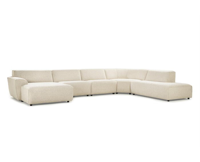 SEVN Sterre modulaire U-bank Silencio Beige - 420x270 cm - Zelf samen te stellen