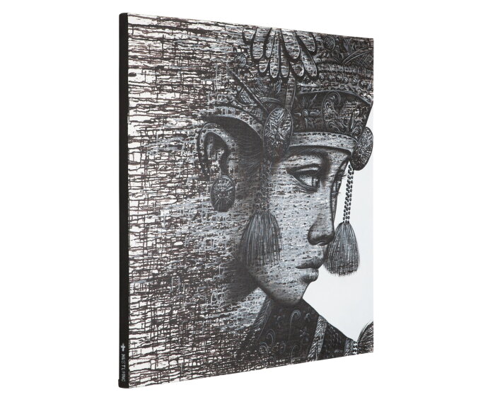 Wall Art Balinese girl Komang,100x100 cm, Painting on canvas