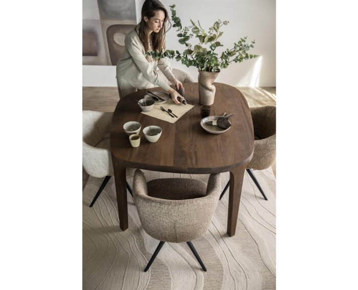 Eettafel Taylor 140x120cm - bruin | Eleonora