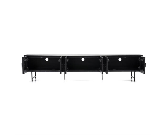 TV meubel Remi 6-drs 250x45cm - zwart | Eleonora