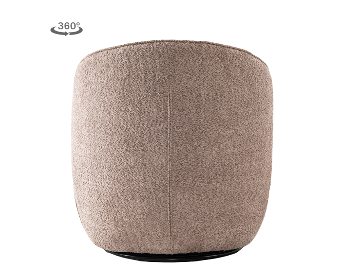 Belvi Fauteuil - fabric AJ3019-13 Old pink (draaibaar)