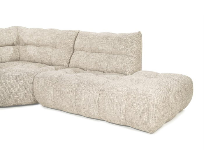 SEVN Violette modulaire U-bank - Silencio Taupe - 398x250 cm - zelf samen te stellen