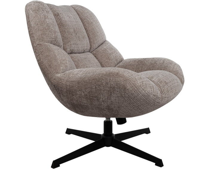 Draaifauteuil Chuck 360 + rock system - stof cremona fur - Unique Collection