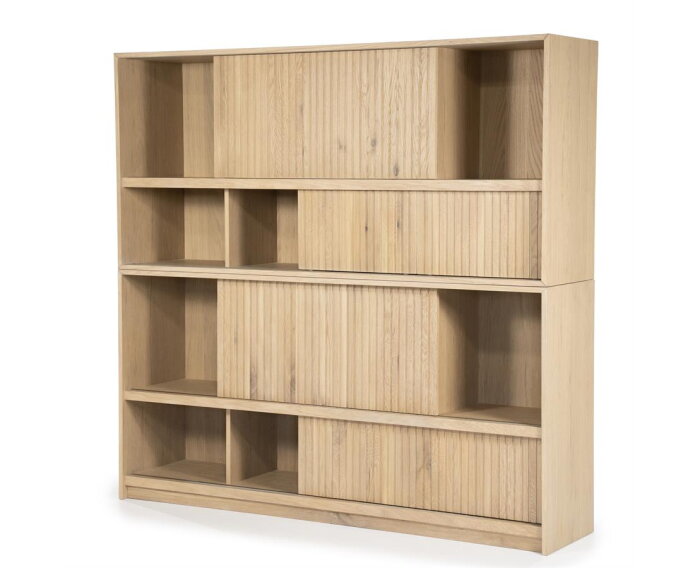 Boekenkast Milo 180x42cm - naturel | Eleonora