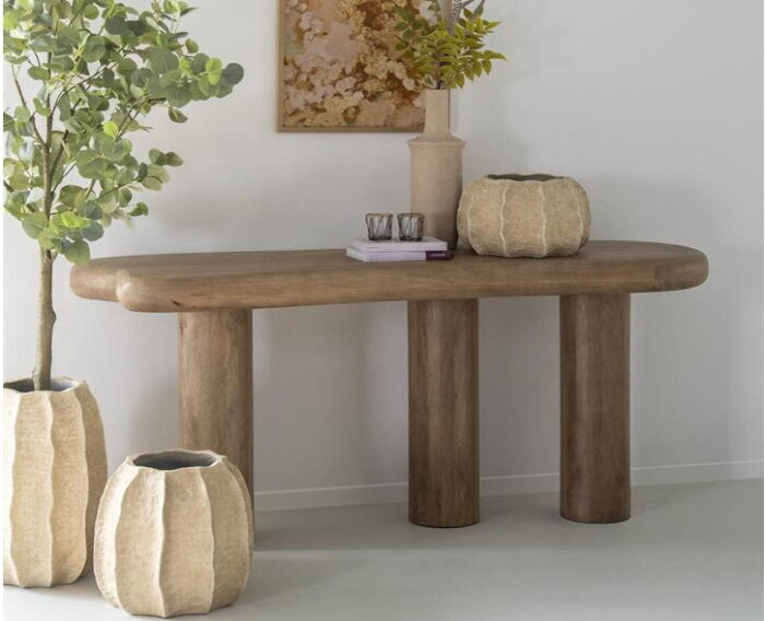 Sidetable Nigel 180x55cm - naturel | Eleonora