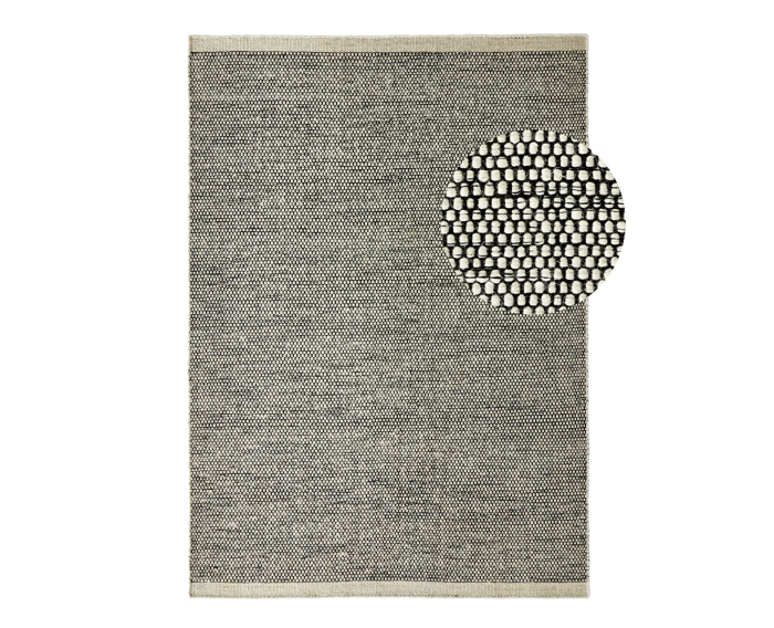 by fonQ Chess Vloerkleed - Zwart/Wit - Rechthoekig - 160 x 230 cm