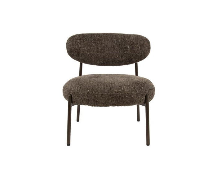 Fauteuil round - Tissee cargo bruin