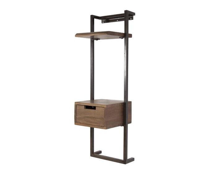 Nachtkastje air solid XS - Massief acacia drift brown