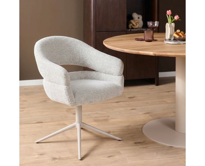Draaibare eetkamerstoel Lily Beige