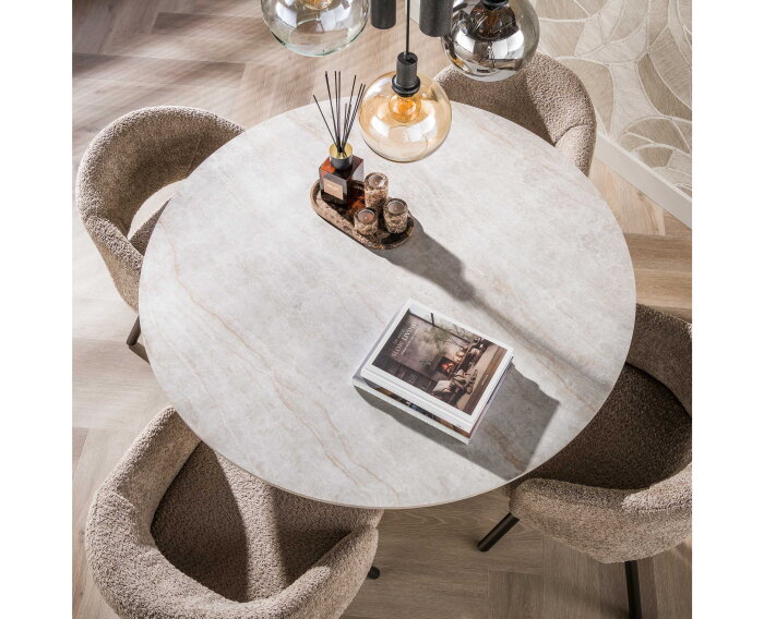 Eettafel Ceramo Centro &Oslash;120 - 3D keramiek Taj Mahal
