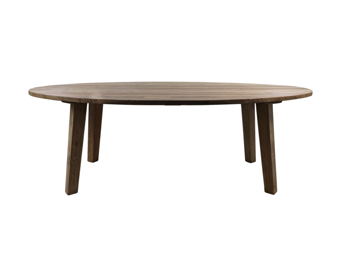 Tuintafel ovaal - 220x110x75 - Naturel - Teakhout