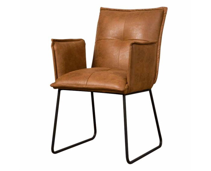 Seda Armstoel - fabric Cherokee 8 cognac