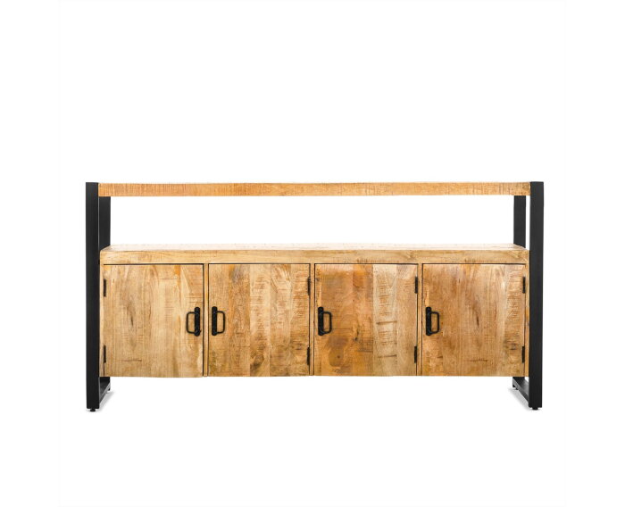 Dressoir Britt mangohout metaal 175 cm - Naturel