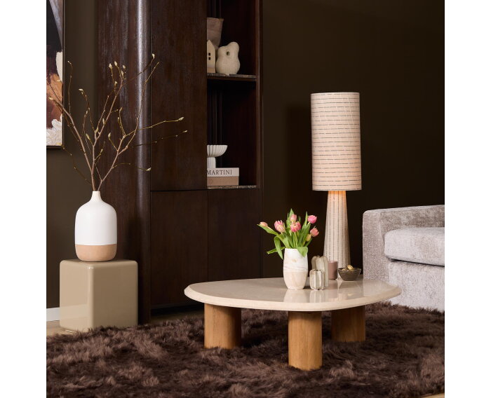 Salontafel Nuv&eacute; XL organisch marmer - beige - 100x90x30 cm