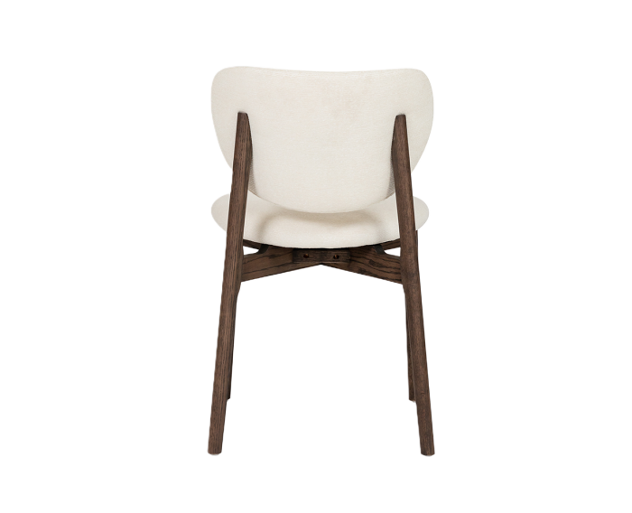 Tower Living Pimonte sidechair  - Espresso - fabric Sahara 102 ivory