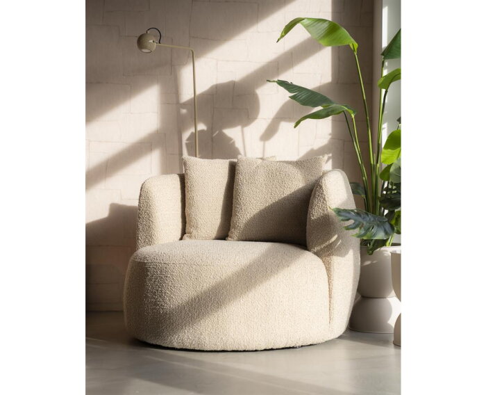 Fauteuil Louis met kussen - zand | Eleonora