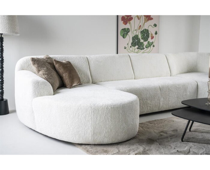 SEVN Ovie modulaire hoekbank - Pande Deluxe Ivoor - 410x328 cm - zelf samen te stellen