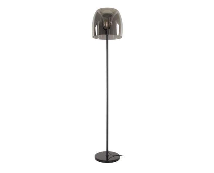 Vloerlamp 1L drift glass - Smoke grey glas