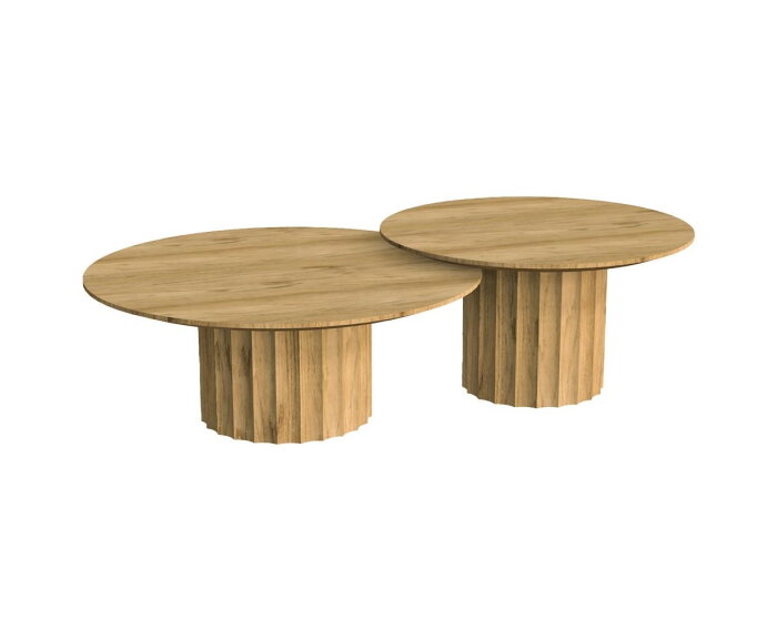 Crotone Salontafel set 90ø / 60ø cm