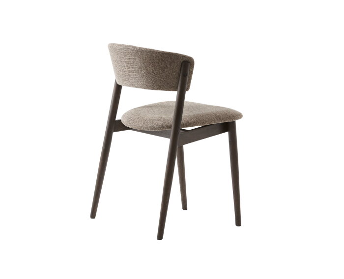 Eetkamerstoel Revere Latte Melange &ndash; Espresso bruine eiken poten - Nolio 36