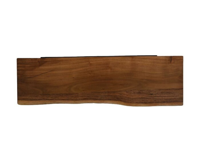 Wandplank Live Edge - 70x20 cm - acacia/ijzer