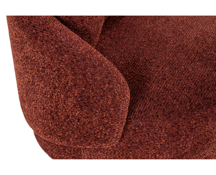 SEVN Lieke fauteuil draaibaar - Rond en compact - Rhapsody 10 Burnt Brick - 93x90x79 cm