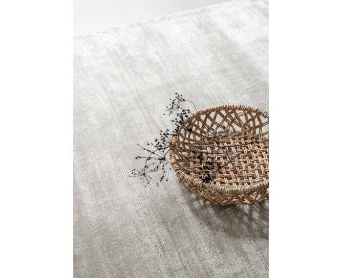 Must living vloerkleed La Belle rond viscose &Oslash;150 cm - Lichtgrijs