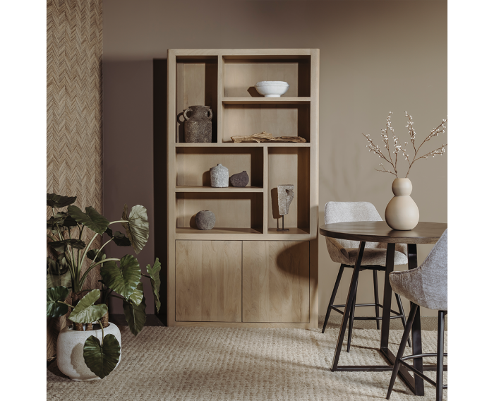 Tower Living Tenna Boekenkast mangohout naturel 120 cm
