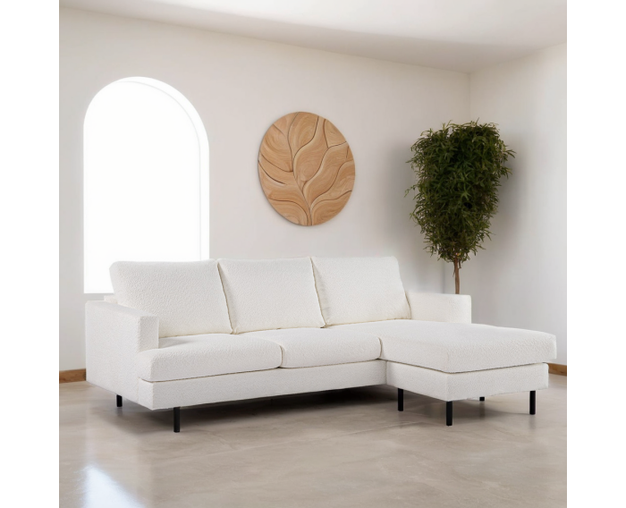 3 seater sofa CL L+R, fabric Abriamo, A920 natural