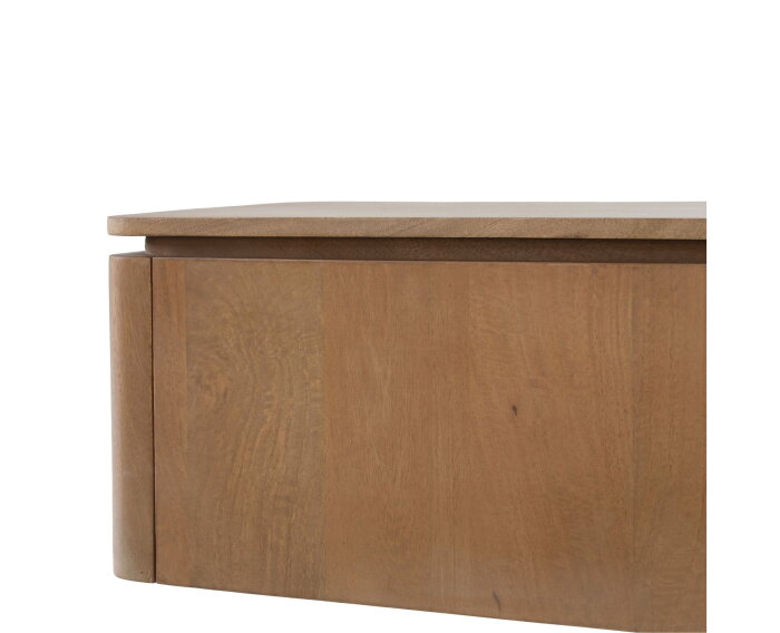 Zwevend tv meubel Dallas Naturel Mangohout 165 cm