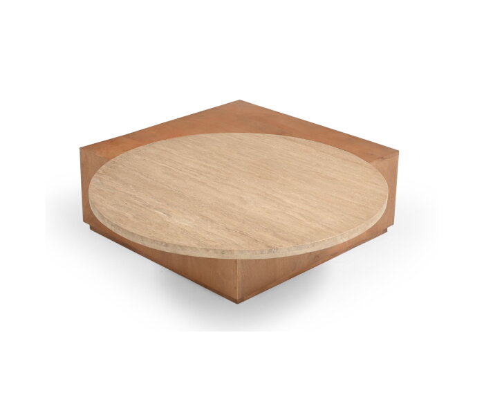 Bijzettafel Numa Naturel Travertin 60 cm