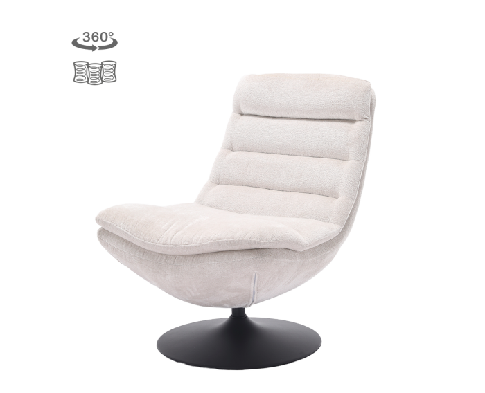 Fauteuil Marano draaibaar Harmony 02 - almond white
