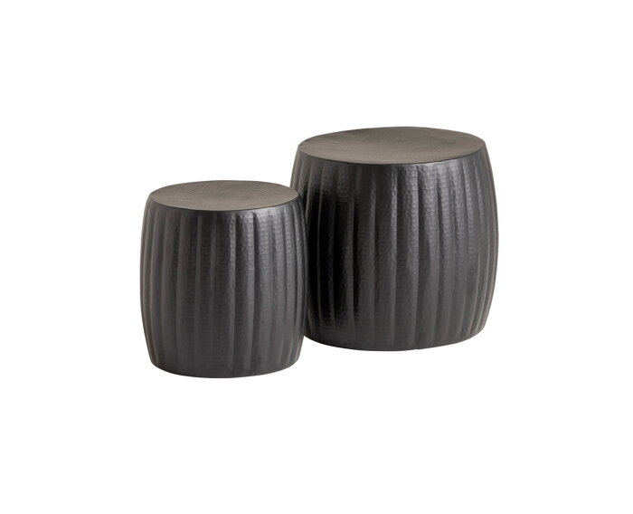 Classic bijzettafel set van 2, Matt black