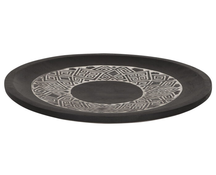 Plate Tribal black - ORDER by 2 pcs,6x&Oslash;39 cm