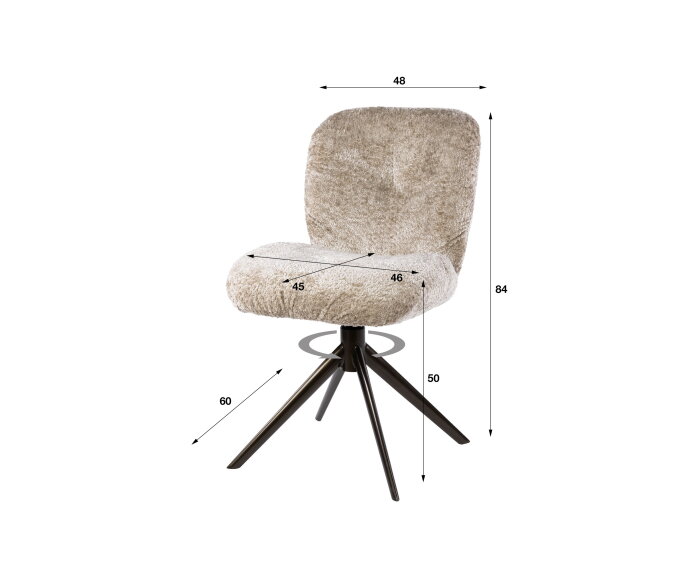 Stoel Comfort draaibaar VPE2 - Alura zand-bruin
