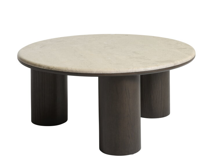 Salontafel Piazze rond &Oslash;90 cm marmer - Beige