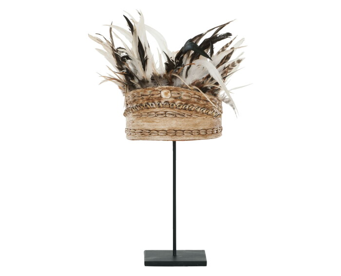 Balinese hoed met schelpen en veren