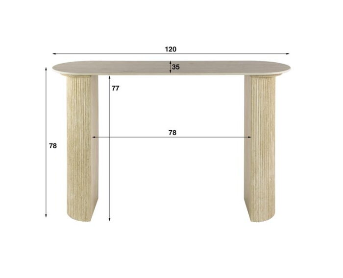 Kaptafel ceramic Romano Arch - Ceramic Travertine