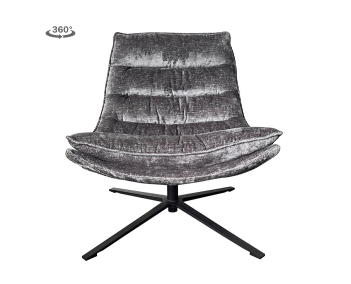 Venice Fauteuil - fabric BMG803 dark grey (draaibaar)