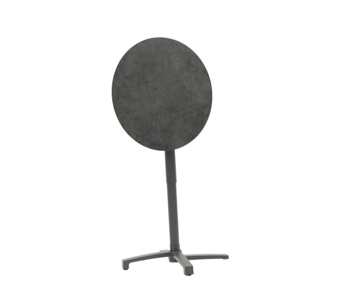 Lima HPL bistro lift table &Oslash;70cm grey