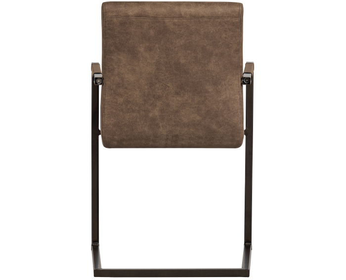 BAS EETKAMERSTOEL LEERLOOK TAUPE - WOOOD