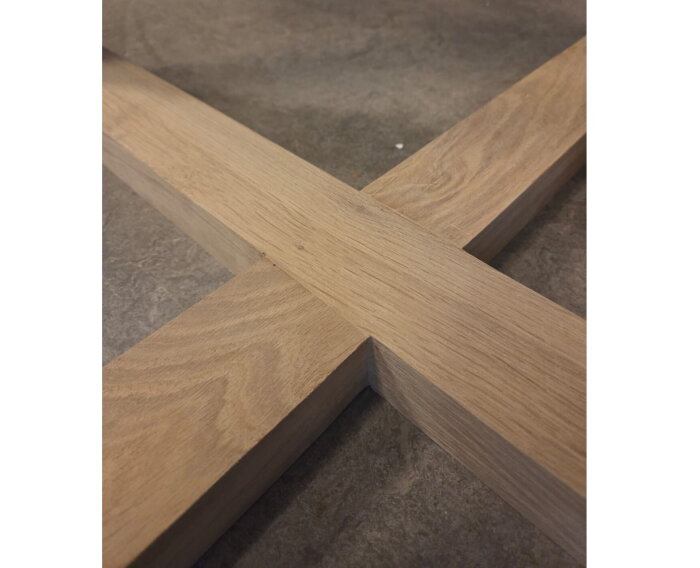 Onderstel Cleo eikenhout - 70x70x72 cm - Naturel