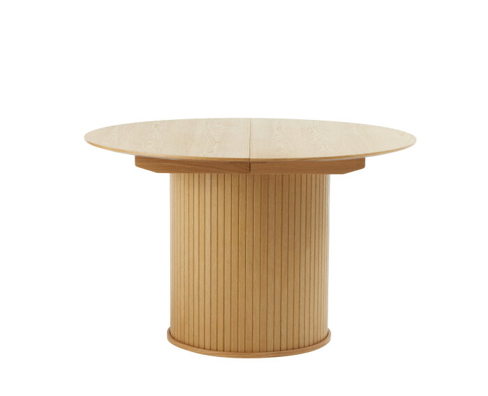 Eettafel Nola rond uitschuifbaar Ø120-167 cm eiken - Naturel