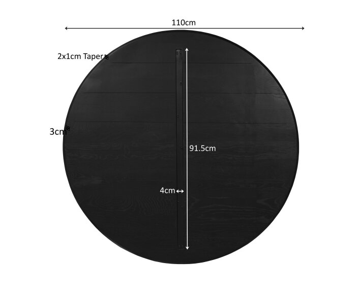 Eiken Blad Ferris 110 cm Zwart