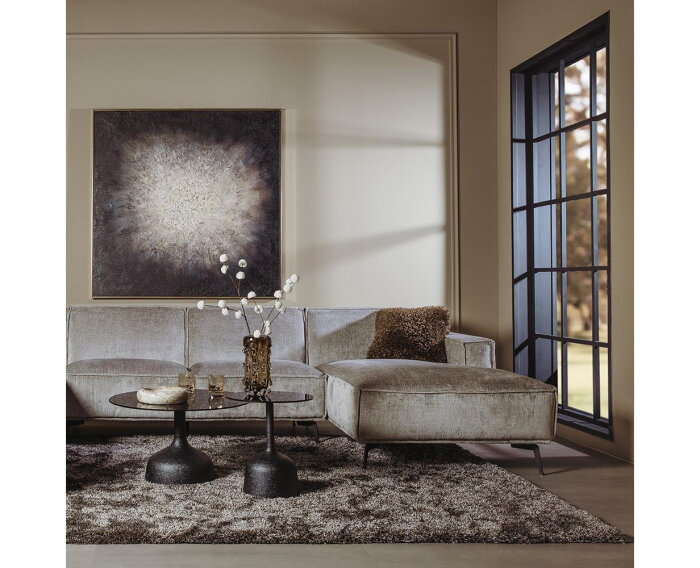 Leeds Chaise L - 2 5 - Ottoman R - Touch 27 Light grey