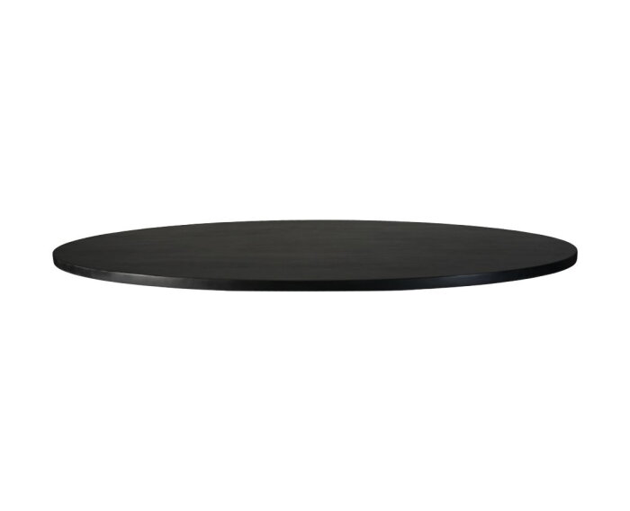 Ovaal tafelblad - 180x100x3.8 - Zwart - Mangohout